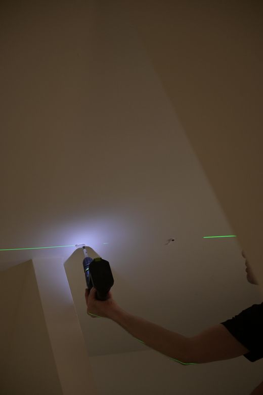 Wellenvorhang einhängen