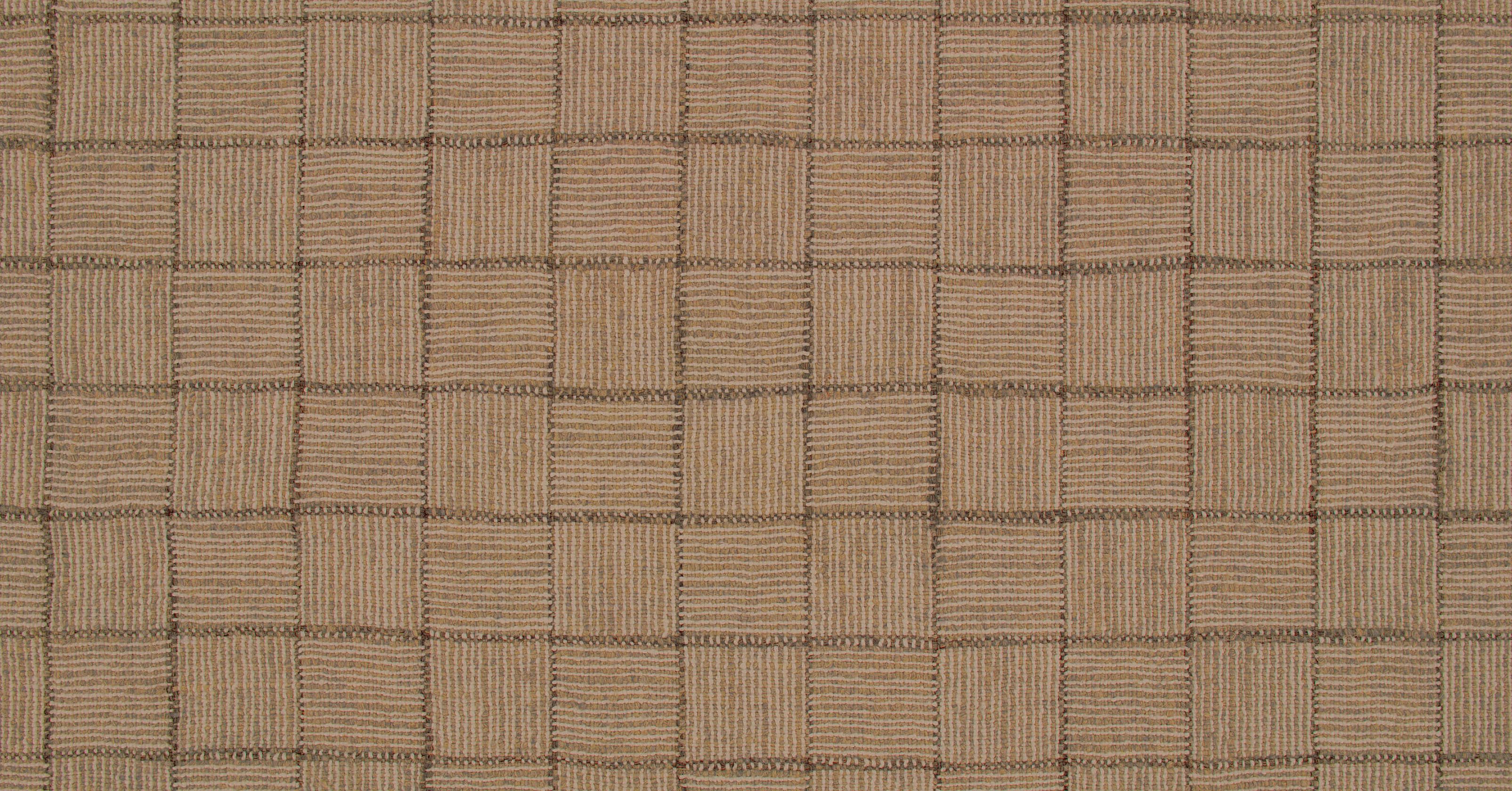 Crosshatch Check - moccasin